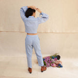 Blue Frost Magdalena Top