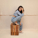 Sky Blue Esther Outfit - Jacket, Top & Pants