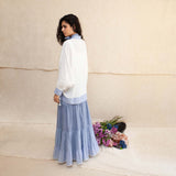 White & Blue Kirill Outfit - Shirt & Skirt