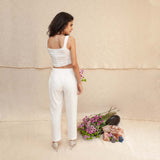 White Alexandra Pants