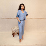 Blue Jacket, Top and Pants
