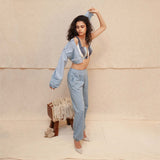 Sky Blue Esther Outfit - Jacket, Top & Pants