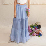 White & Blue Misha Outfit - Top & Skirt