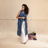 Indigo and White Nohea Outfit - Jacket & Pants