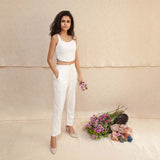 White Alexandra Pants