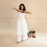 White Viola Outfit - Dress & Pants