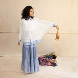 White & Blue Kirill Outfit - Shirt & Skirt