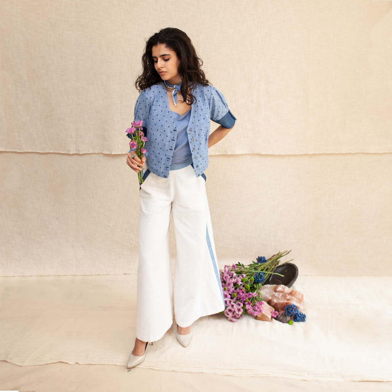 Blue Frost Piea Outfit Jacket, Top Pants